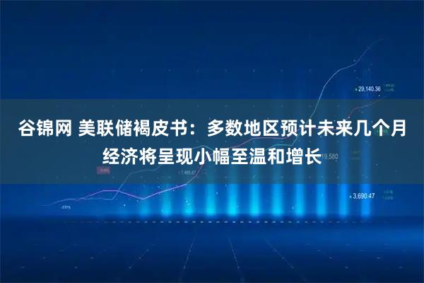谷锦网 美联储褐皮书：多数地区预计未来几个月经济将呈现小幅至温和增长